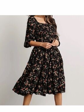 Baltic Born Floral Black Dress